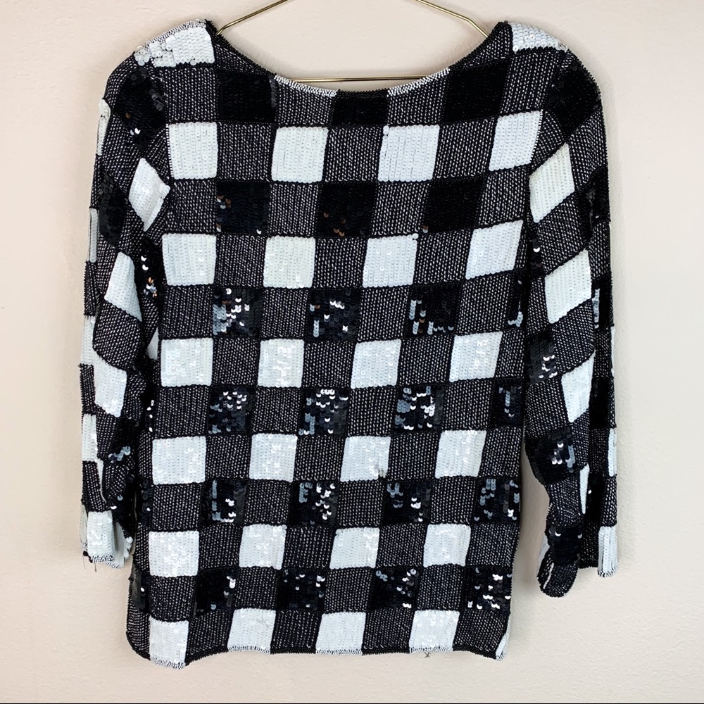 Vintage Jeanette St.Martin Sequin Glam Top